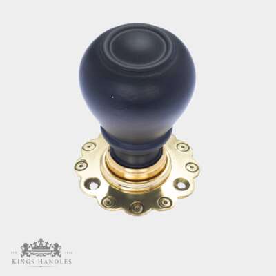 Ebonised Victorian Door Knob – Tulip (ETU)