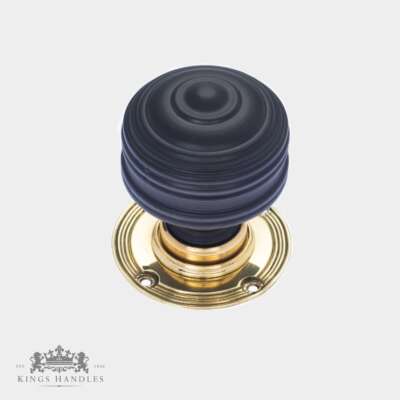 Ebonised Door Knob - Victorian Royal (EVR)