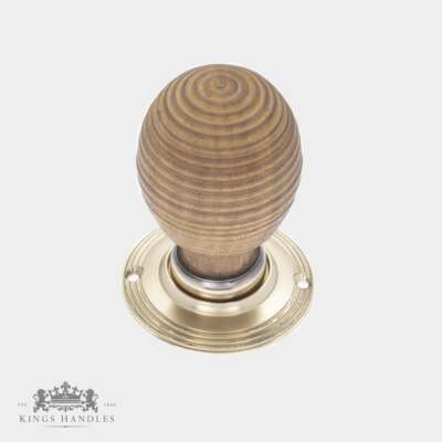 Oak Door Knob - Reeded Beehive Mk4 (OB4)
