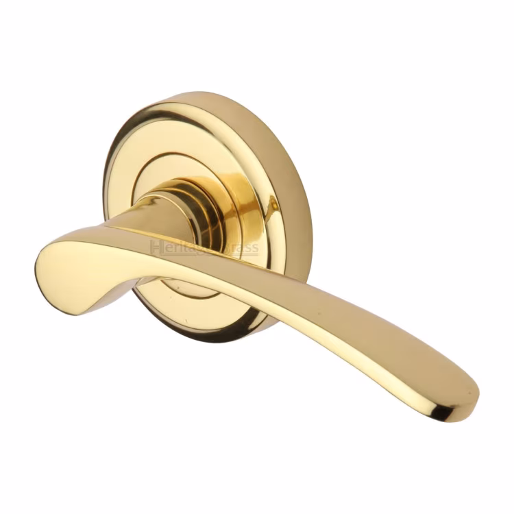 Sophia Door Handle on Round Rose