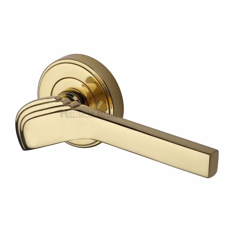 Tiffany Door Handle on Round Rose