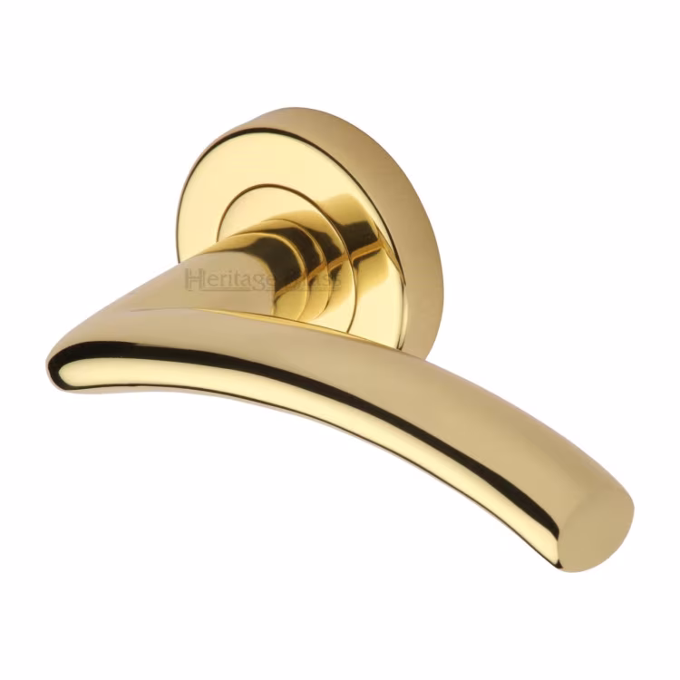 Centaur Door Handle on Round Rose