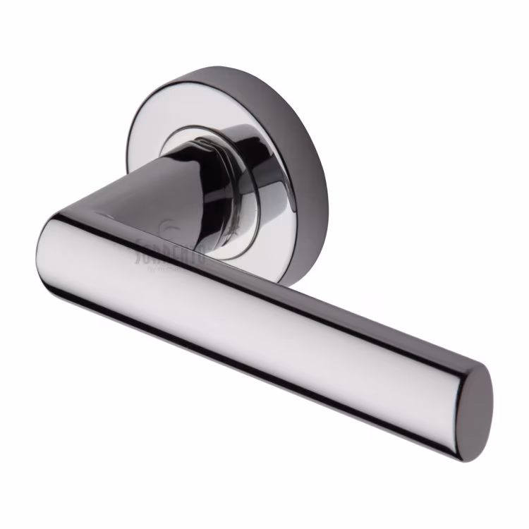 Milan Door Handle on Round Rose