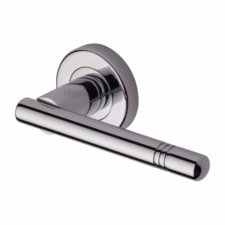 Alicia Door Handle on Round Rose