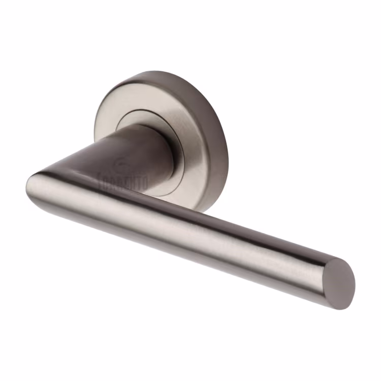 Mercury Door Handle on Round Rose