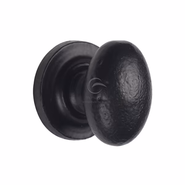 Black Iron Cabinet Oval Knob