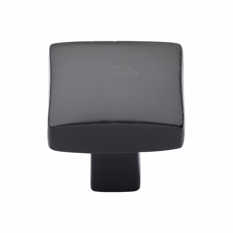 Matt Black Iron Square Convex Cabinet Knob