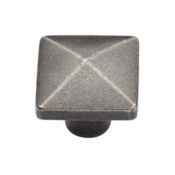 Pewter Cabinet Knob Pyramid Design