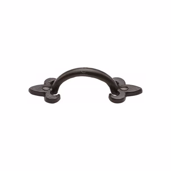 Black Iron Fleur-de-lys Cabinet Pull Handle