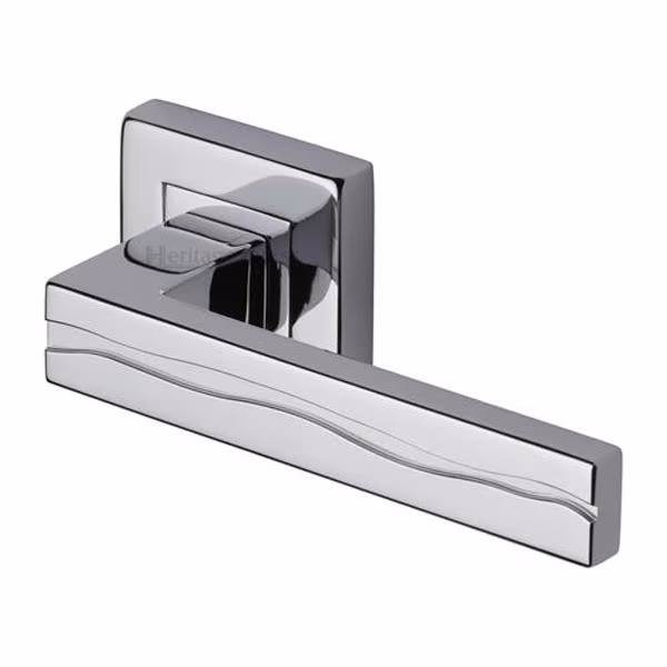 Amazon Sq Door Handle on Square Rose