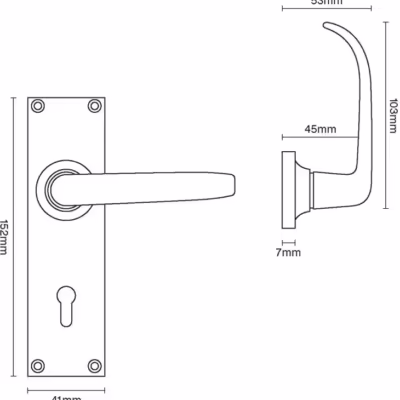 Stafford Lever Lock - Image 2
