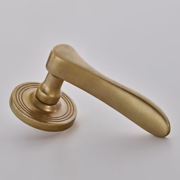 Oxford Lever on Raised Edge Covered Rose, Unsprung