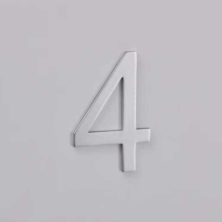 Arial Font Numerals (Face Fix) 4"