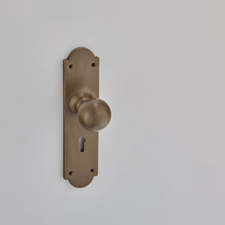Ball Knob On 8" Shaped Backplate