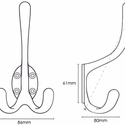 Large Hat and Double Coat Hook - Image 2