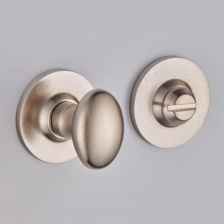 Oval Knob Turn And Release On Plain Covered Rose
