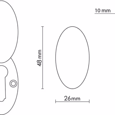Raised Oval Covered Escutcheon - Image 2