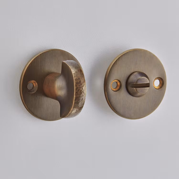 Hammered Half Moon Bathroom Turn and Release