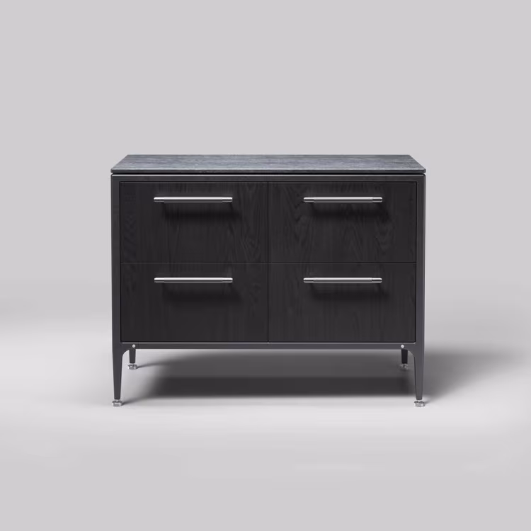 Cabinet / Small / Black Ash / Cross / Steel