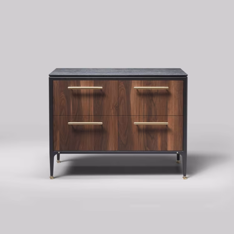 Cabinet / Small / American Walnut / Cross / Brass