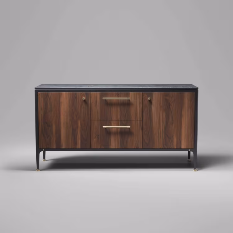 Cabinet / Medium / American Walnut / Cross / Brass