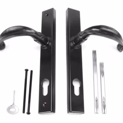 Black Cottage Slimline Lever Espag. Lock Set - Image 5