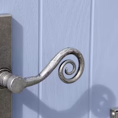 Pewter Monkeytail Slimline Lever Espag. Lock Set - RH - Image 4