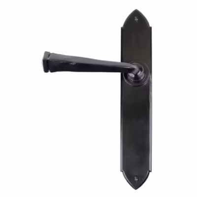 Black Gothic Lever Latch Set - Image 1