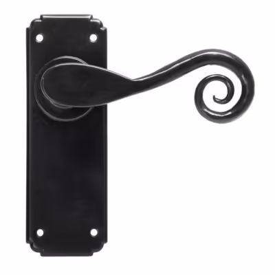 Black Monkeytail Lever Latch Set - Image 1