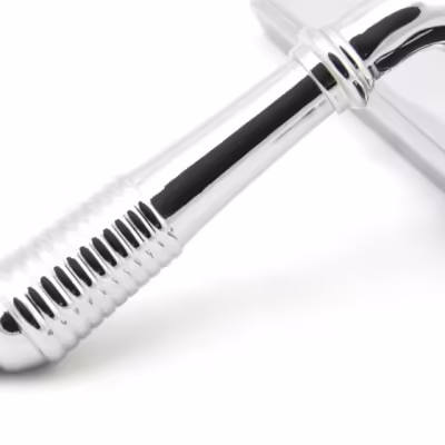 Polished Chrome Reeded Slimline Lever Espag. Lock Set - Image 4
