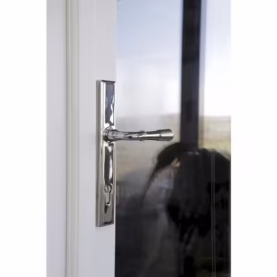 Polished Chrome Reeded Slimline Lever Espag. Lock Set - Image 7