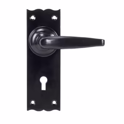 Black Oak Lever Lock Set - Image 1