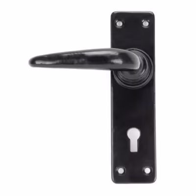 Black Smooth Lever Lock Set