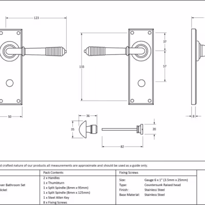 Polished Nickel Reeded Lever Bathroom Set - Image 4