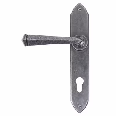 Pewter Gothic Lever Espag. Lock Set - Image 1