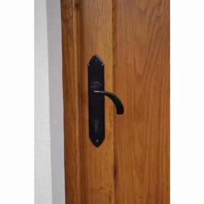 Black Gothic Curved Lever Espag. Lock Set - Image 4