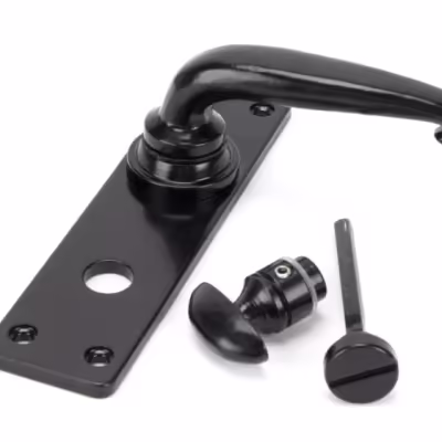 Black Smooth Lever Bathroom Set - Image 4