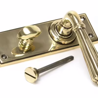 Aged Brass Hinton Lever Bathroom Set - Image 3