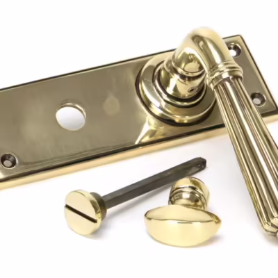 Aged Brass Hinton Lever Bathroom Set - Image 4