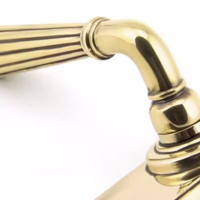 Aged Brass Hinton Lever Euro Lock Set - Image 3