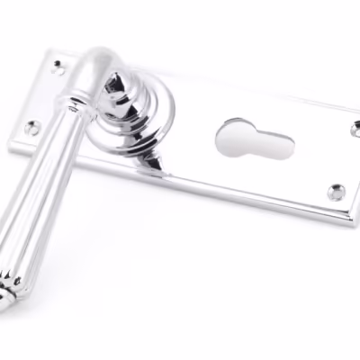 Polished Chrome Hinton Lever Euro Lock Set - Image 3