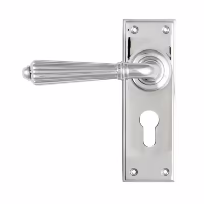 Polished Chrome Hinton Lever Euro Lock Set