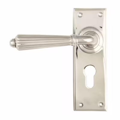 Polished Nickel Hinton Lever Euro Lock Set