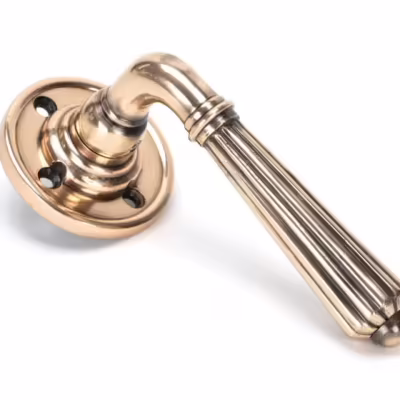 Polished Bronze Hinton Lever on Rose Set