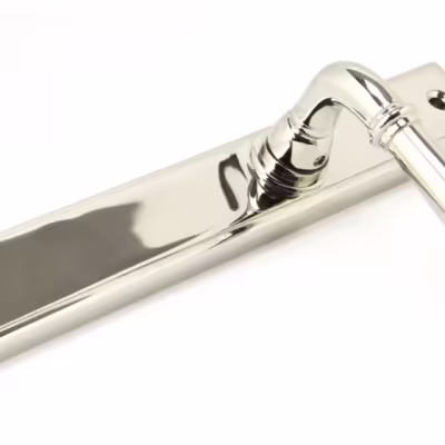 Polished Nickel Reeded Slimline Lever Latch Set - Image 3