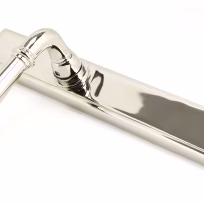 Polished Nickel Reeded Slimline Lever Latch Set - Image 4