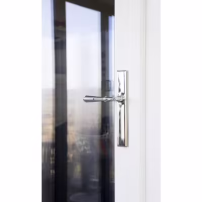 Polished Nickel Reeded Slimline Lever Latch Set - Image 6