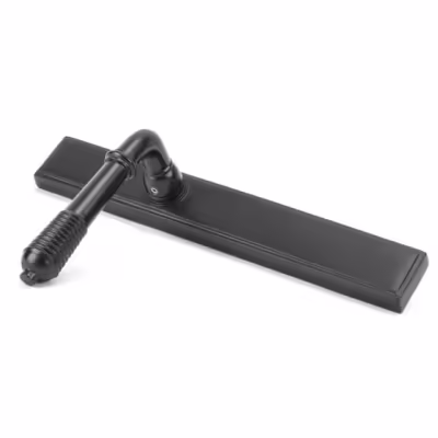 Aged Bronze Reeded Slimline Lever Latch Set - Image 4