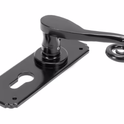 Black Monkeytail Lever Euro Lock Set - Image 3