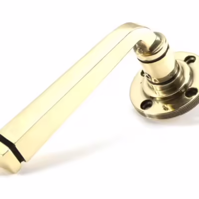 Aged Brass Avon Round Lever on Rose Set (Beehive) - Image 3